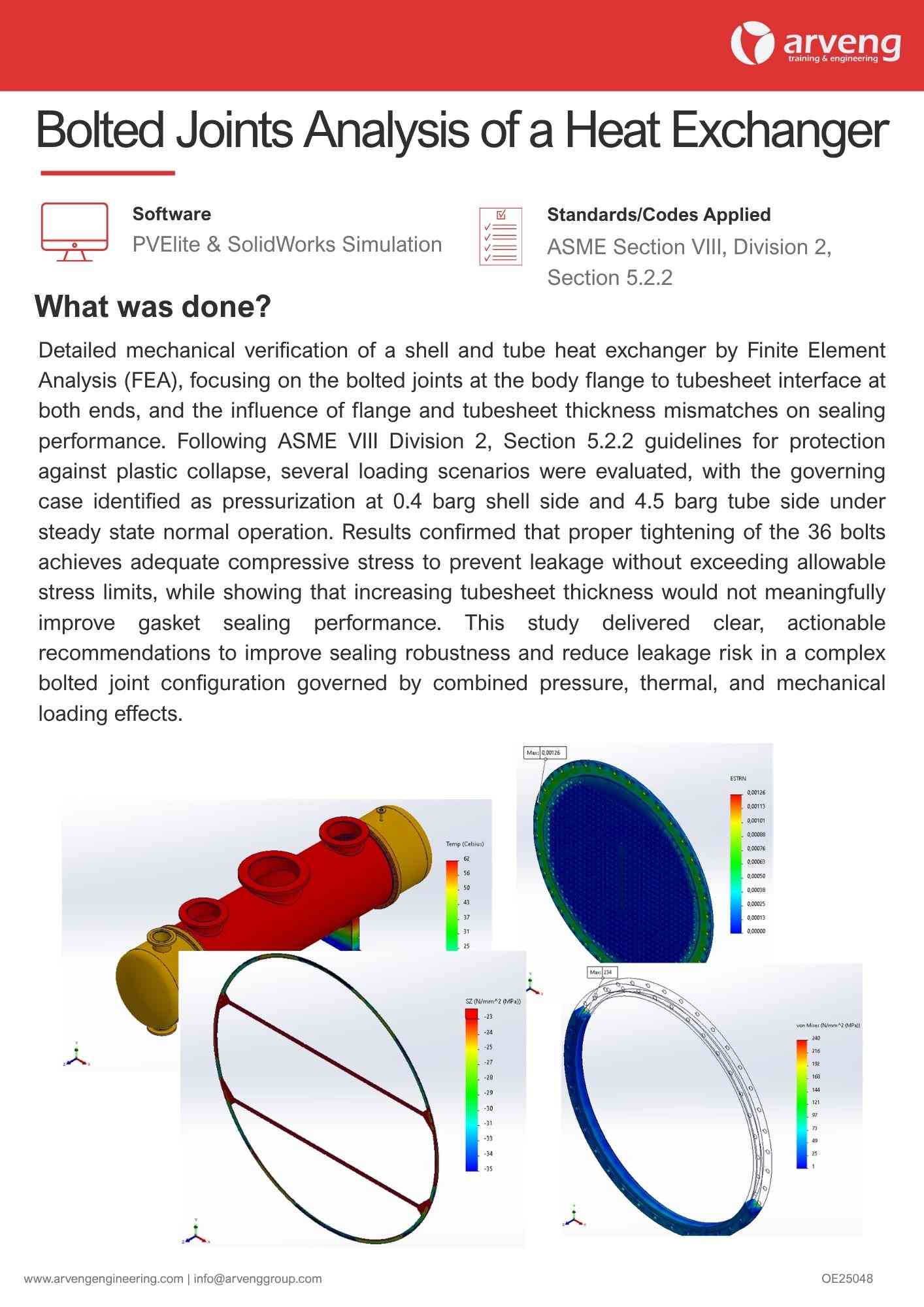 Bolted Joints Analysis of a Heat Exchanger
