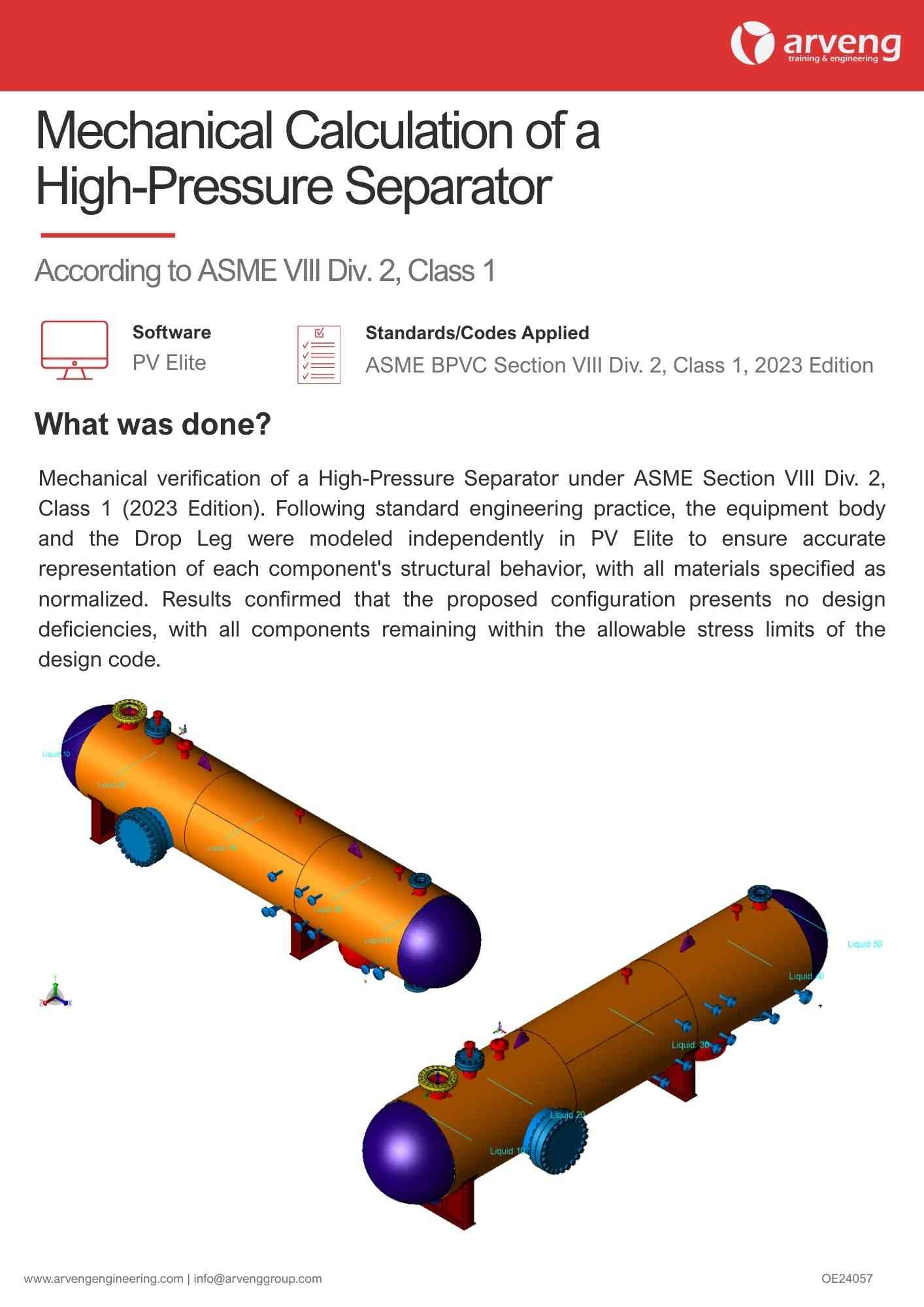 Mechanical Calculation of a High-Pressure Separator