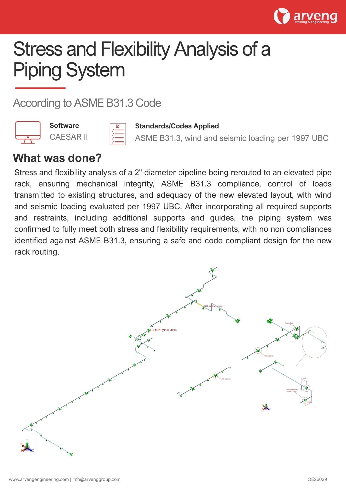 Stress and Flexibility Analysis of a Piping System